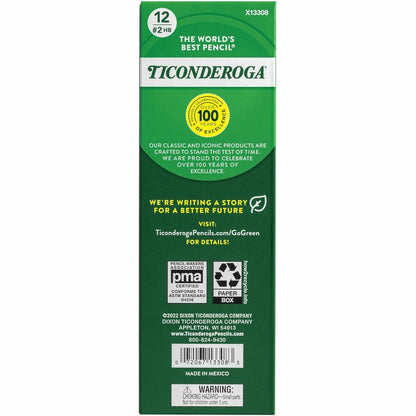 Ticonderoga Beginner No. 2 Pencils with Erasers - #2 - Yellow Barrel - 1 Dozen