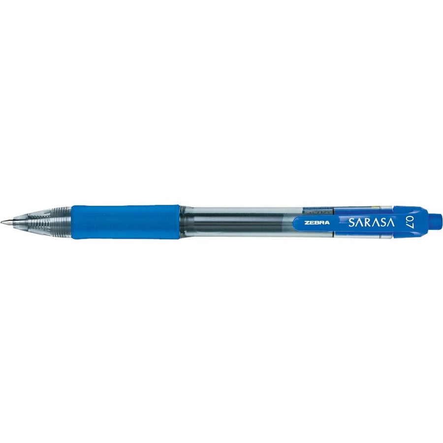 SARASA dry X20 Retractable Gel Pen - 0.7 mm Medium Pen Point - Refillable - Retractable - Blue Ink - Pigment-based - Tra