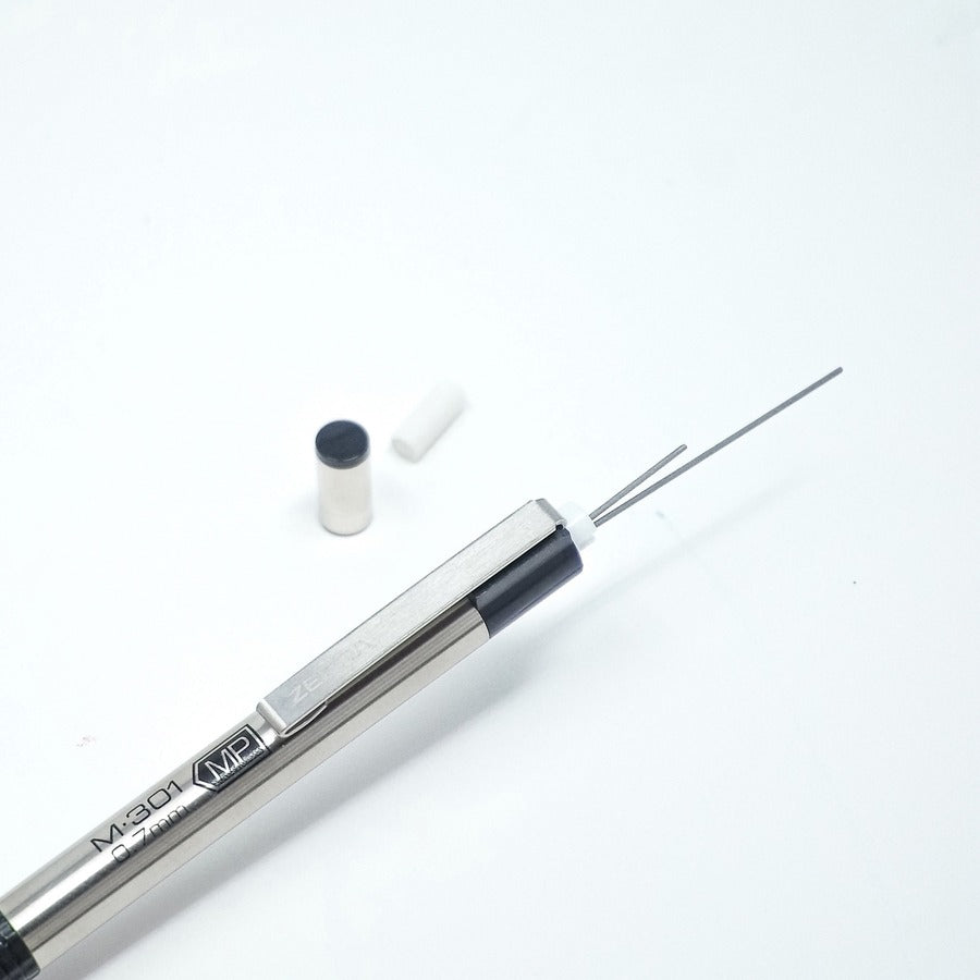 Zebra STEEL 3 Series M-301 Mechanical Pencil - 0.5 mm Lead - Refillable - Black Stainless Steel Barrel - 12 / Dozen