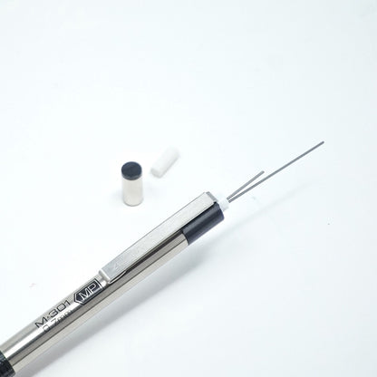 Zebra STEEL 3 Series M-301 Mechanical Pencil - 0.5 mm Lead - Refillable - Black Stainless Steel Barrel - 12 / Dozen