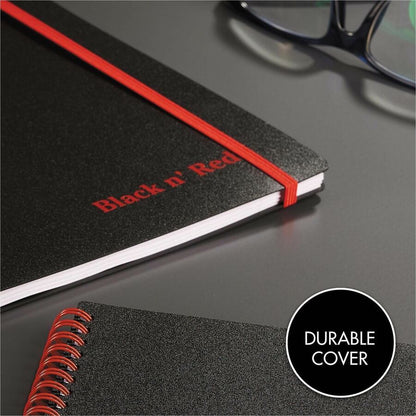 ACCO Business Notebook - 70 Sheets - Wire Bound - 24 lb Basis Weight - A5 - 5 7/8" x 8 1/4" Sheet Size - White Paper - R