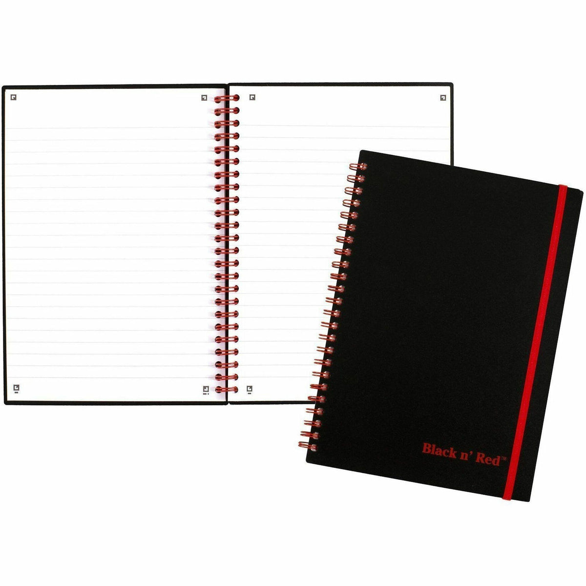ACCO Business Notebook - 70 Sheets - Wire Bound - 24 lb Basis Weight - A5 - 5 7/8" x 8 1/4" Sheet Size - White Paper - R
