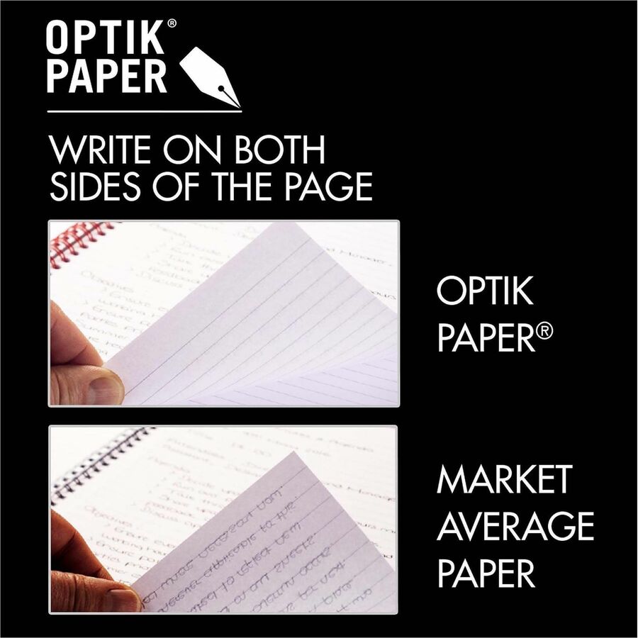 ACCO Business Notebook - 70 Sheets - Wire Bound - 24 lb Basis Weight - A5 - 5 7/8" x 8 1/4" Sheet Size - White Paper - R