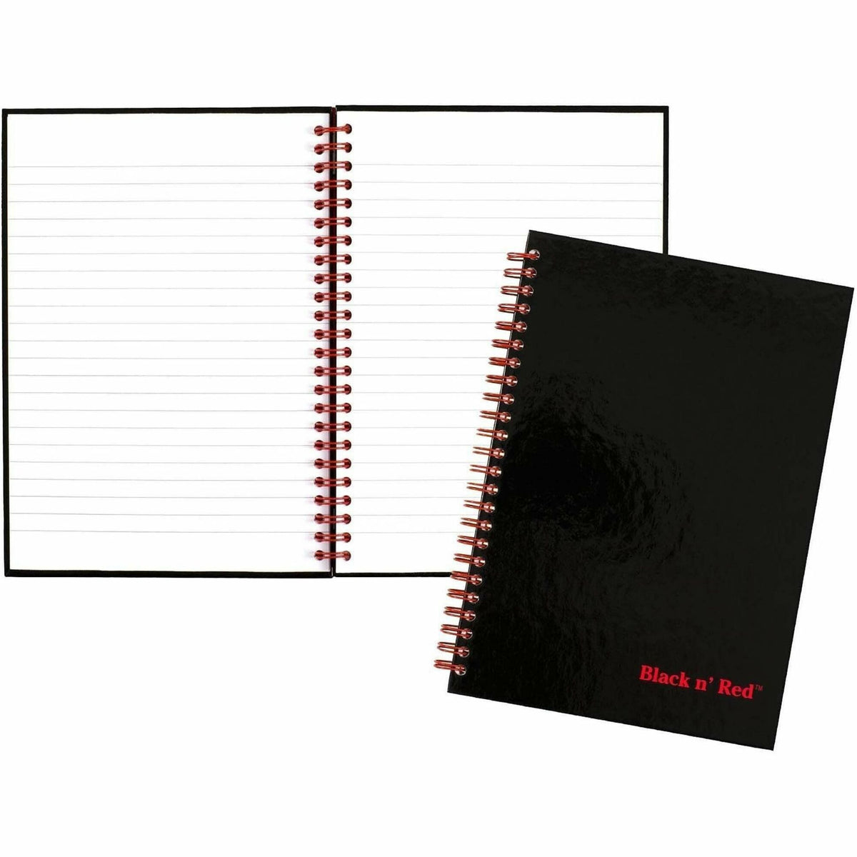 ACCO Wirebound Ruled Notebook - A5 - 70 Sheets - Wire Bound - 24 lb Basis Weight - A5 - 5 7/8" x 8 1/4" Sheet Size - Whi