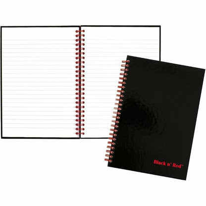 ACCO Wirebound Ruled Notebook - A5 - 70 Sheets - Wire Bound - 24 lb Basis Weight - A5 - 5 7/8" x 8 1/4" Sheet Size - Whi