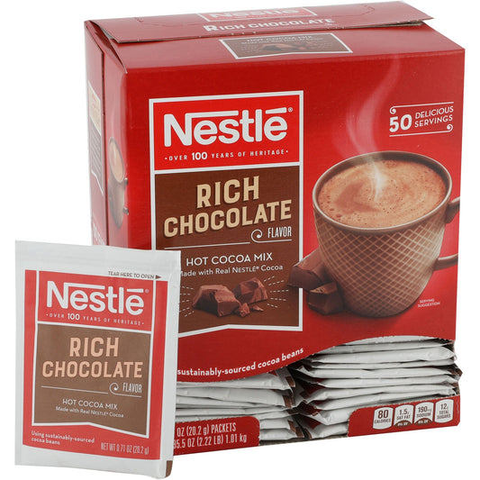 Nestle® Rich Chocolate Single-Serve Hot Cocoa Packets - Powder - 0.71 oz - 50 / Box