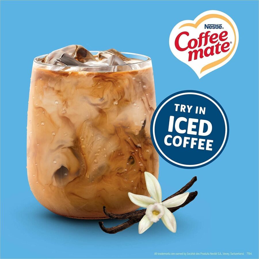 Coffee mate French Vanilla Nondairy Liquid Creamer Singles - Natural & Artificial French Vanilla Flavor - 0.38 fl oz (11