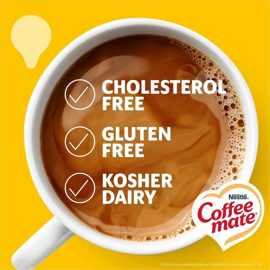Coffee mate Hazelnut Nondairy Liquid Creamer Singles - Artificial Hazelnut Flavor - 0.38 fl oz (11 mL) - 50 Serving - 50