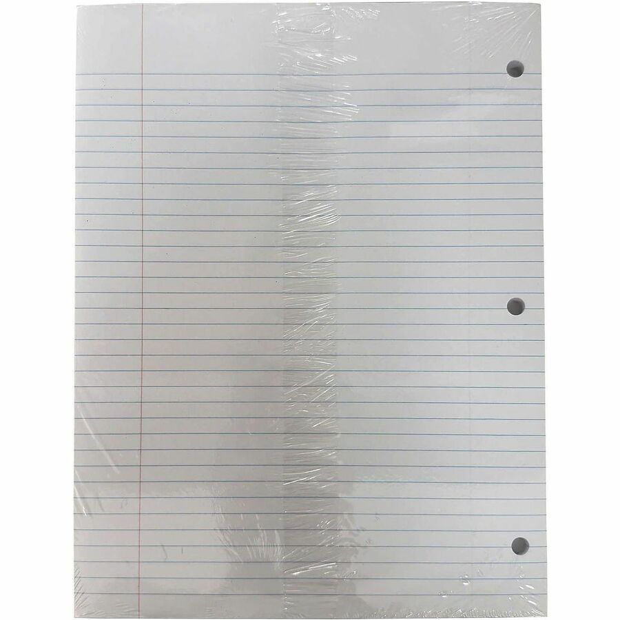 Sparco Notebook Filler Paper - Letter - 100 Sheets - Ruled Red Margin - 16 lb Basis Weight - Letter - 8 1/2" x 11" Sheet
