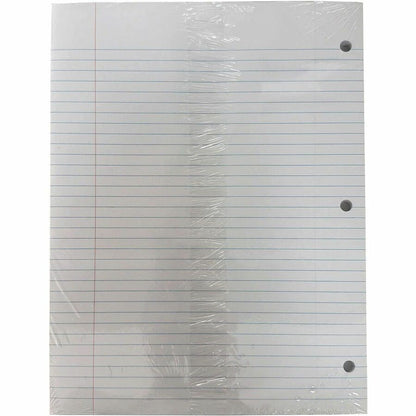 Sparco Notebook Filler Paper - Letter - 100 Sheets - Ruled Red Margin - 16 lb Basis Weight - Letter - 8 1/2" x 11" Sheet