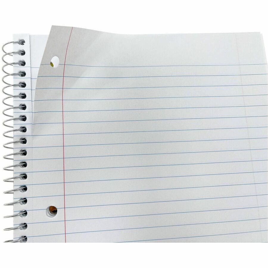 Sparco Quality 3HP Notebook - 3 Subject(s) - 120 Sheets - Wire Bound - Wide Ruled Front Ruling - Unruled Margin - 16 lb 