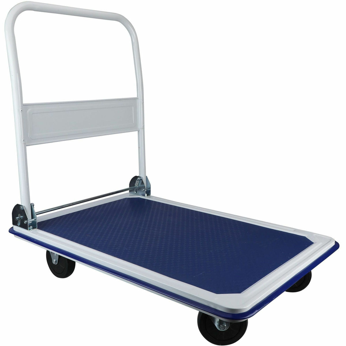 Sparco Folding Platform Truck - Tubular Handle - 660 lb Load Capacity - Steel, Polyvinyl Chloride (PVC) - 1 Each