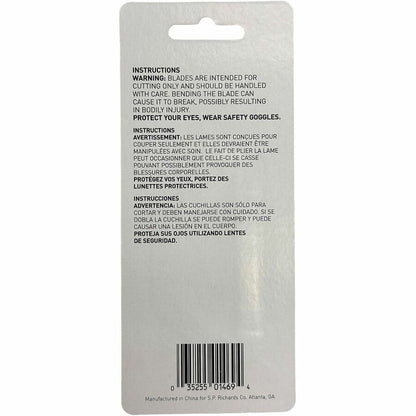 Sparco Retractable Blade Refill - 2.25" Length x 0.75" Thickness - Straight Style - Steel - Silver - 1 Pack