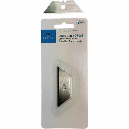 Sparco Retractable Blade Refill - 2.25" Length x 0.75" Thickness - Straight Style - Steel - Silver - 1 Pack
