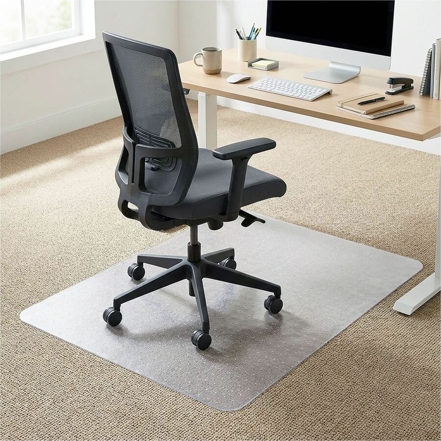 Lorell Economy Low-Pile Chair Mat Rectangular - 48" x 60" - Carpeted Floor - 48" Width x 60" Depth x 0.086" Thickness - 