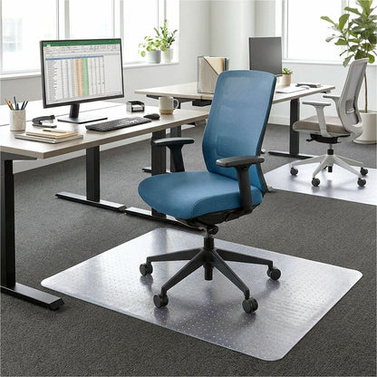 Lorell Economy Low-Pile Chair Mat Rectangular - 48" x 60" - Carpeted Floor - 48" Width x 60" Depth x 0.086" Thickness - 