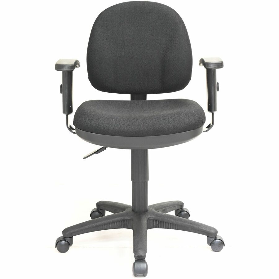 Lorell Millenia Series Pneumatic Adjustable Task Chair - Black Seat Color - Black Back Color - 1 Each