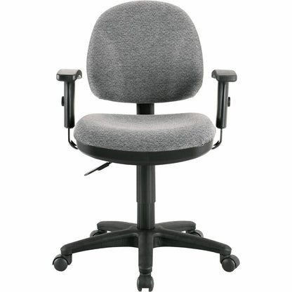 Lorell Millenia Series Pneumatic Adjustable Task Chair - Gray Seat Color - Armrest - 1 Each