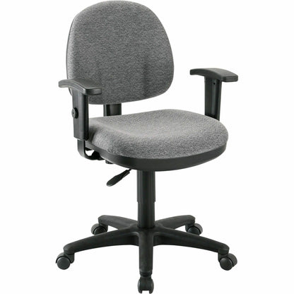 Lorell Millenia Series Pneumatic Adjustable Task Chair - Gray Seat Color - Armrest - 1 Each