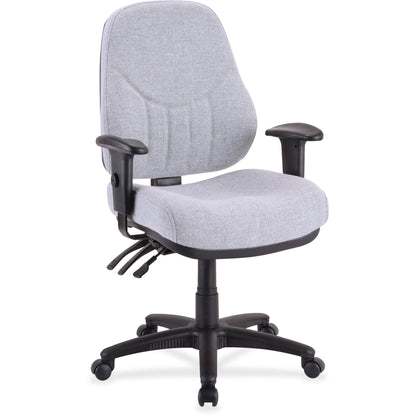 Lorell Bailey High-Back Multi-Task Chair - Gray Seat Color - Acrylic Seat Material - Black Frame Color - 1 Each