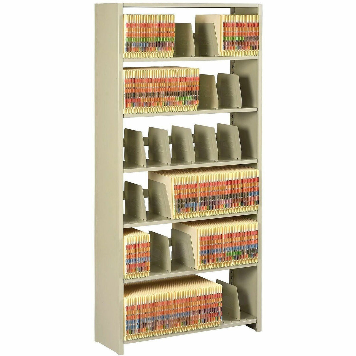 Tennsco Shelving Starter Unit - 36" Width x 12" Depth x 76" Height - 6 x Shelf(ves) - Letter - Vertical - 400 lb Load Ca