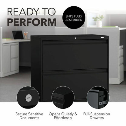 HON 800 Series Full-Pull Locking Lateral File - 5-Drawer - 42" Width x 18" Depth x 64.2" Height - 5 x Drawer(s) - Latera