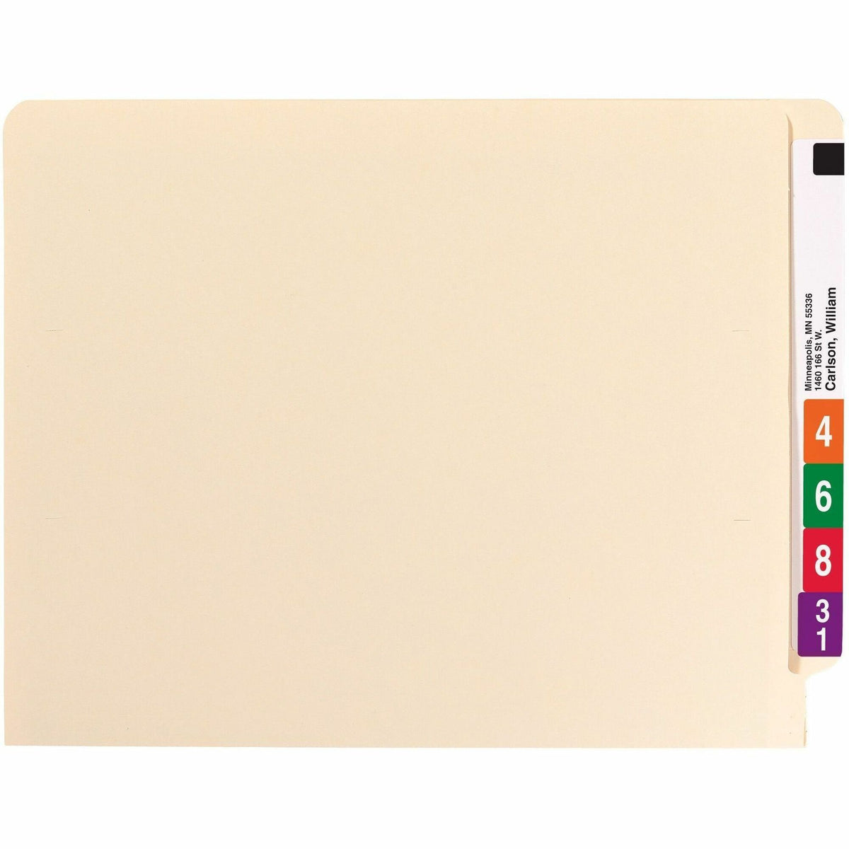 Smead Straight Tab Cut Letter Recycled Fastener Folder - 8 1/2" x 11" - 3/4" Expansion - 2 x 2B Fastener - 2" for Folder