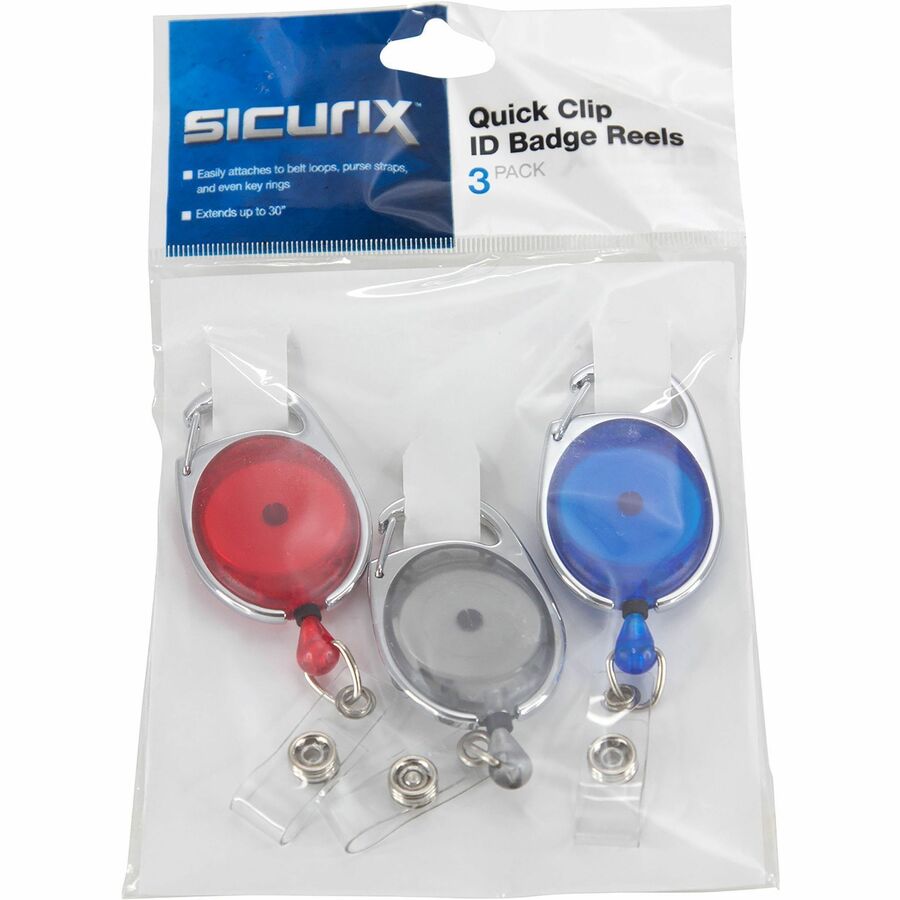 SICURIX 68769 Badge Holder - Black, Multicolor - 3 / Pack