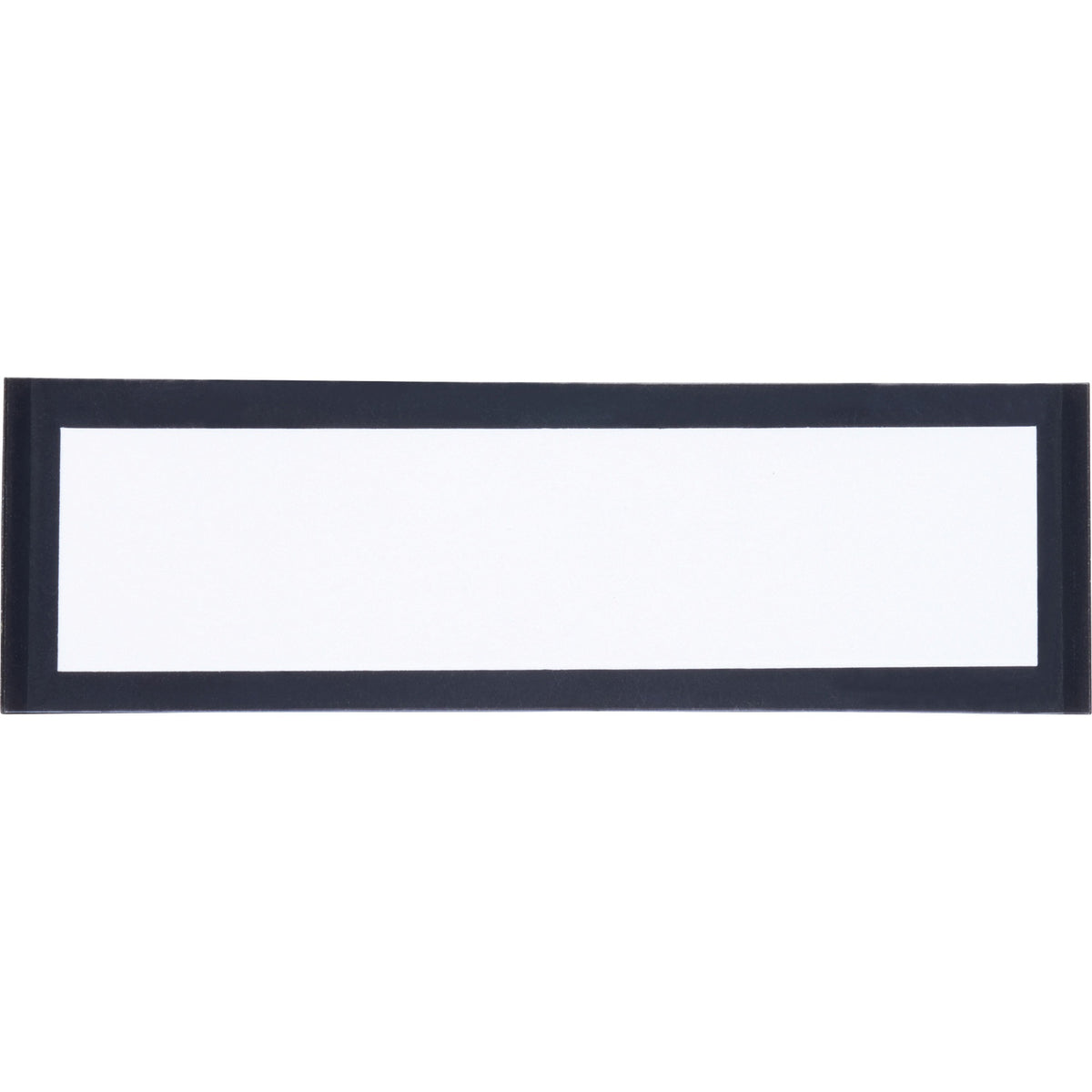 Tatco Label Inserts Magnetic Label Holders - Support 1" x 4" Media - 1.3" Height x 4.4" Width - Vinyl - Black - 10 / Pac