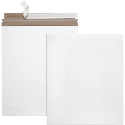 Quality Park Sturdy Fiberboard Photo Mailers - Board - 6" Width x 8" Length - Self-sealing - White - Fiberboard - 25 / B