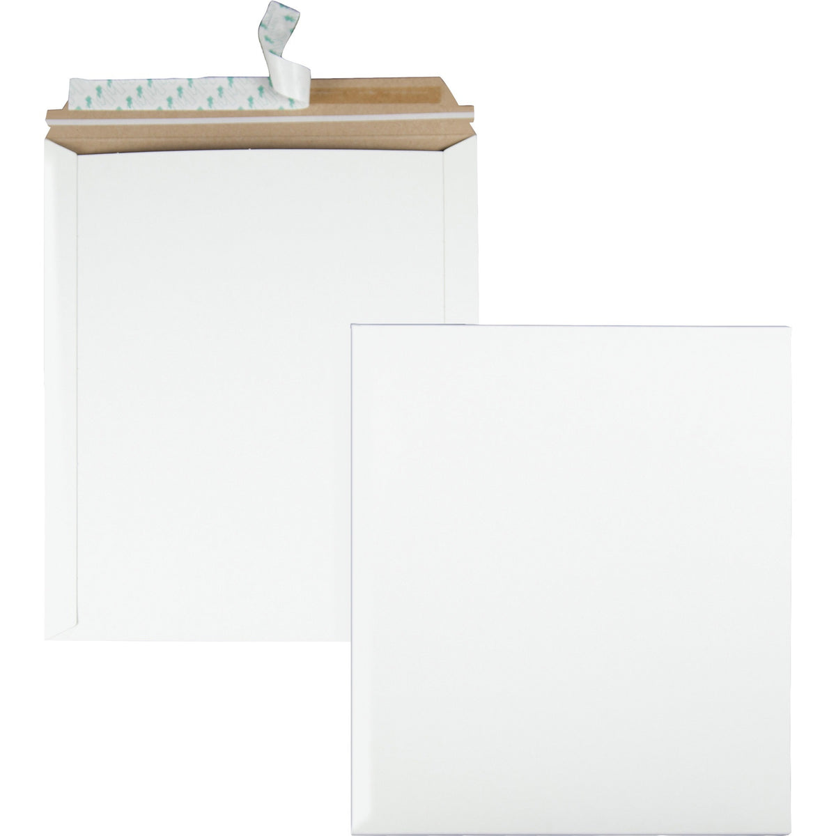 Quality Park Sturdy Fiberboard Photo Mailers - Board - 12 3/4" Width x 15" Length - Self-sealing - White - Fiberboard - 