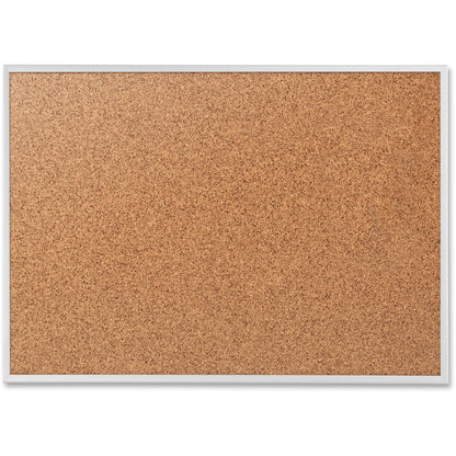 Quartet Classic Series Bulletin Board - 24" Board Height x 36" Board Width - Brown Natural Cork Surface - 1 Each