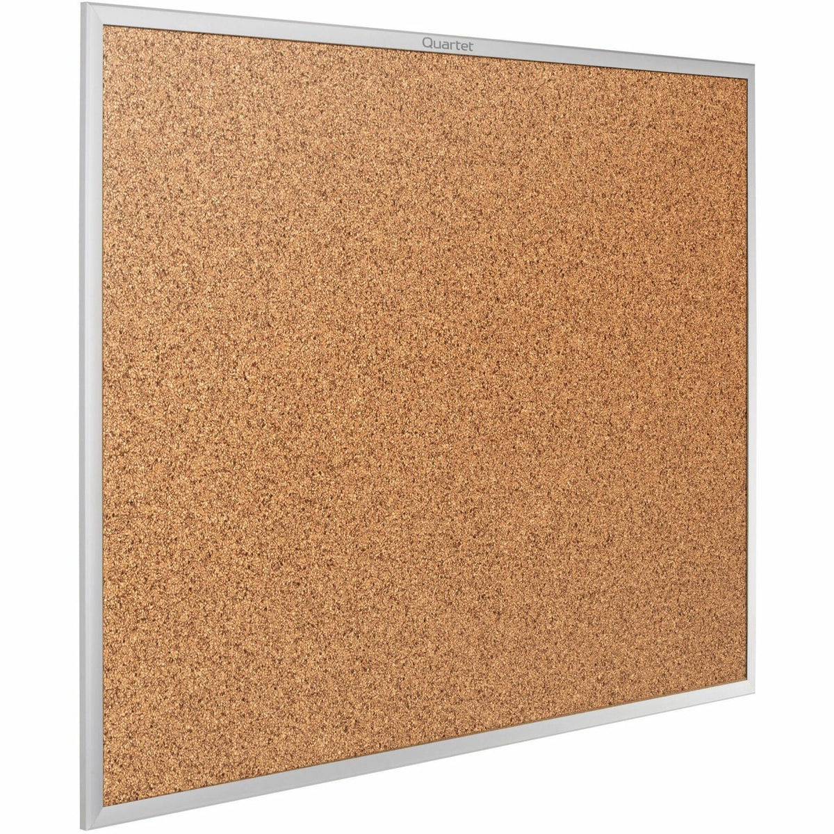 Quartet Classic Series Bulletin Board - 48" Board Height x 96" Board Width - Brown Natural Cork Surface - 1 Each