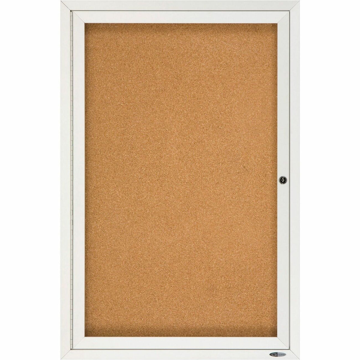 Quartet Enclosed Bulletin Board for Indoor Use - 36" Board Height x 24" Board Width - Brown Natural Cork Surface - 1 Car