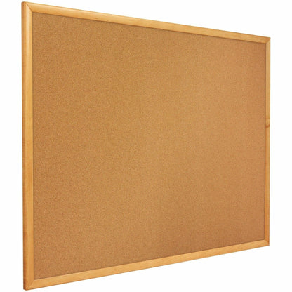 Quartet Classic Series Cork Bulletin Board - 24" Board Height x 36" Board Width - Brown Natural Cork Surface - 1 Each