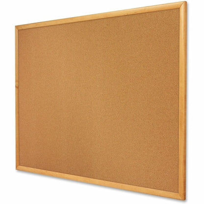 Quartet Classic Series Cork Bulletin Board - 24" Board Height x 36" Board Width - Brown Natural Cork Surface - 1 Each