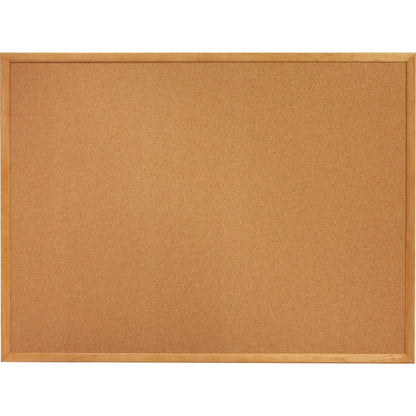 Quartet Classic Series Cork Bulletin Board - 24" Board Height x 36" Board Width - Brown Natural Cork Surface - 1 Each