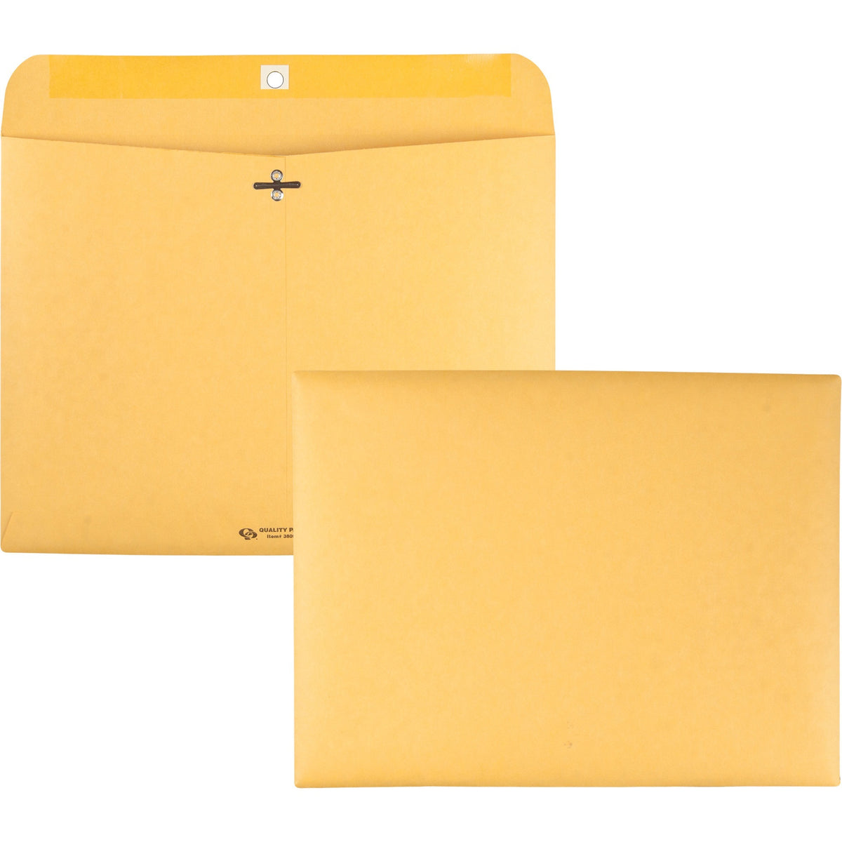 Quality Park 9 x 12 Clasp Envelopes with Deeply Gummed Flaps - Clasp - #90 - 9" Width x 12" Length - 28 lb - Clasp - Kra