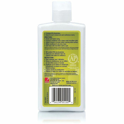 Quartet Whiteboard Cleaner/Conditioner - 8 fl oz - Used as Ink Remover, Stain Remover, Ghost Remover - Non-toxic, Low Od
