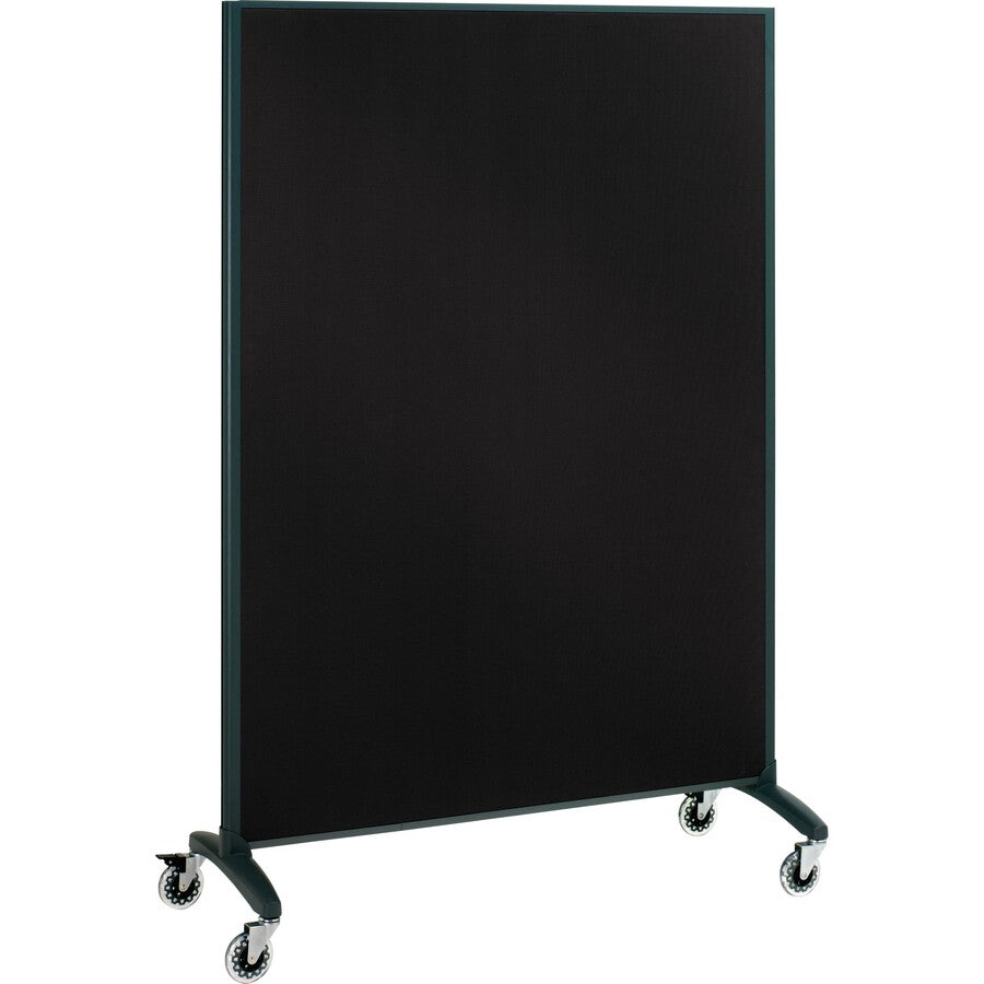 Quartet Motion Room Divider - 36" (3 ft) Width x 72" (6 ft) Height - White Porcelain Surface - Graphite Metal Frame - Ma