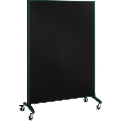Quartet Motion Room Divider - 36" (3 ft) Width x 72" (6 ft) Height - White Porcelain Surface - Graphite Metal Frame - Ma