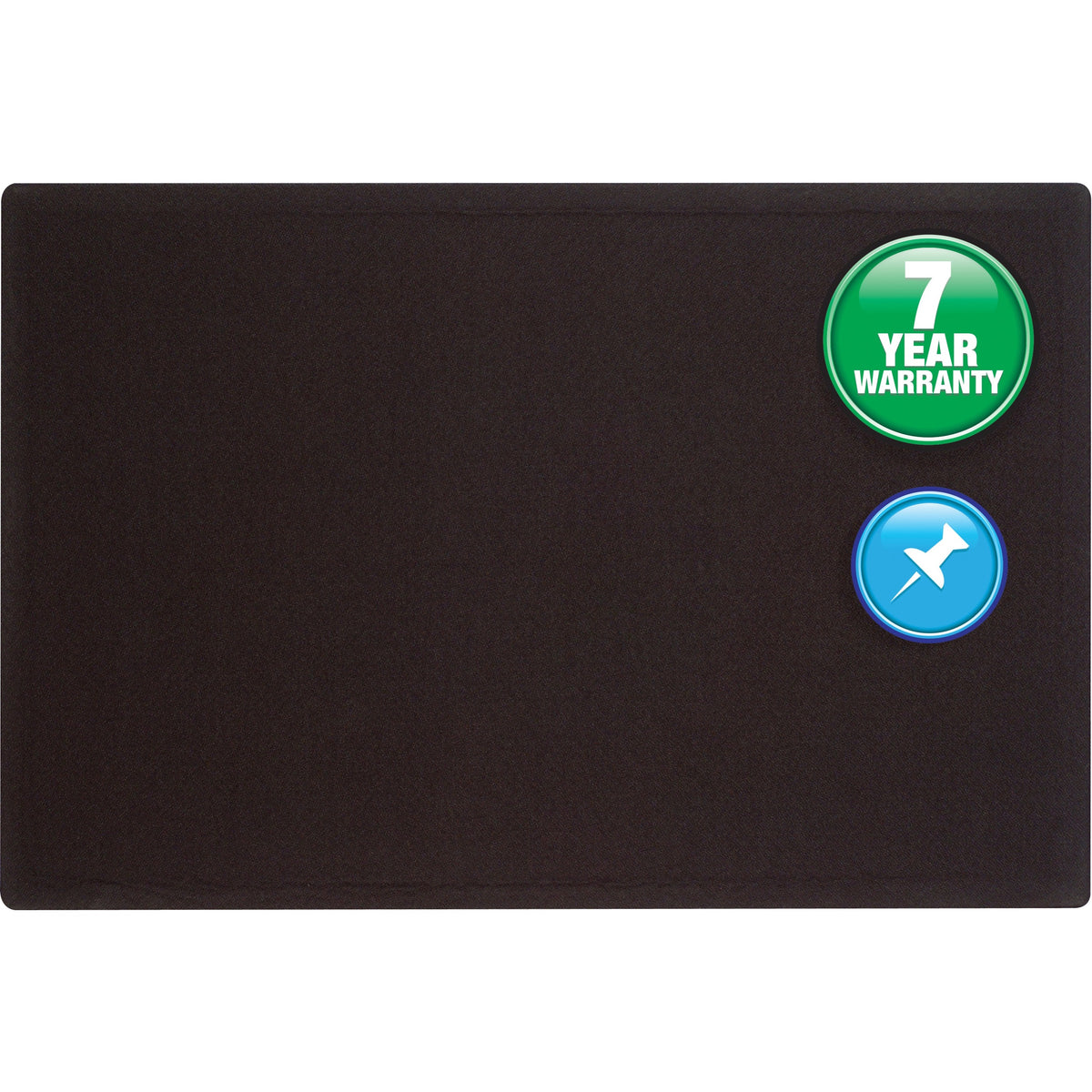 Quartet Oval Office Bulletin Board - 36" Board Height x 48" Board Width - Black Fabric Surface - Frameless, Flexible - B