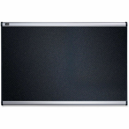 Quartet Prestige Embossed Bulletin Board - 24" Board Height x 36" Board Width - Black Foam Surface - Self-healing - Silv