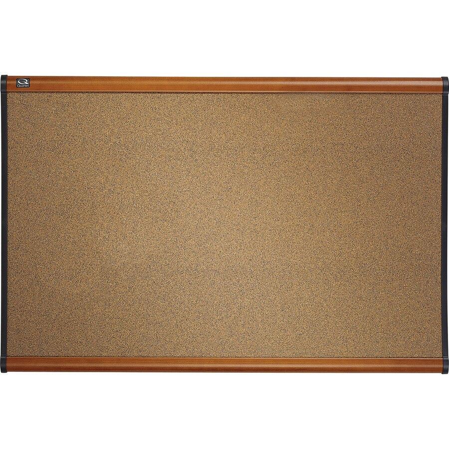 Quartet Prestige Embossed Foam Bulletin Board - 36" Board Height x 48" Board Width - Black Foam Surface - Self-healing -