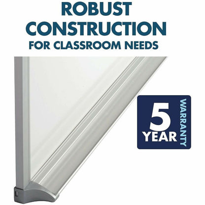 Quartet Whiteboard - 48" (4 ft) Width x 72" (6 ft) Height - White Melamine Surface - Silver Aluminum Frame - Horizontal 