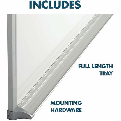 Quartet Porcelain Magenetic Whiteboard - 72" (6 ft) Width x 48" (4 ft) Height - White Porcelain Surface - Silver Aluminu