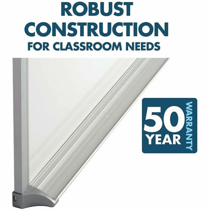 Quartet Porcelain Magenetic Whiteboard - 72" (6 ft) Width x 48" (4 ft) Height - White Porcelain Surface - Silver Aluminu