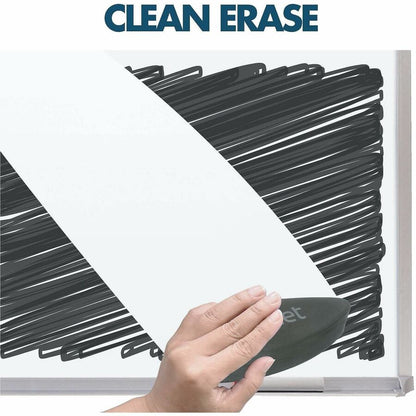 Quartet Porcelain Magenetic Whiteboard - 72" (6 ft) Width x 48" (4 ft) Height - White Porcelain Surface - Silver Aluminu