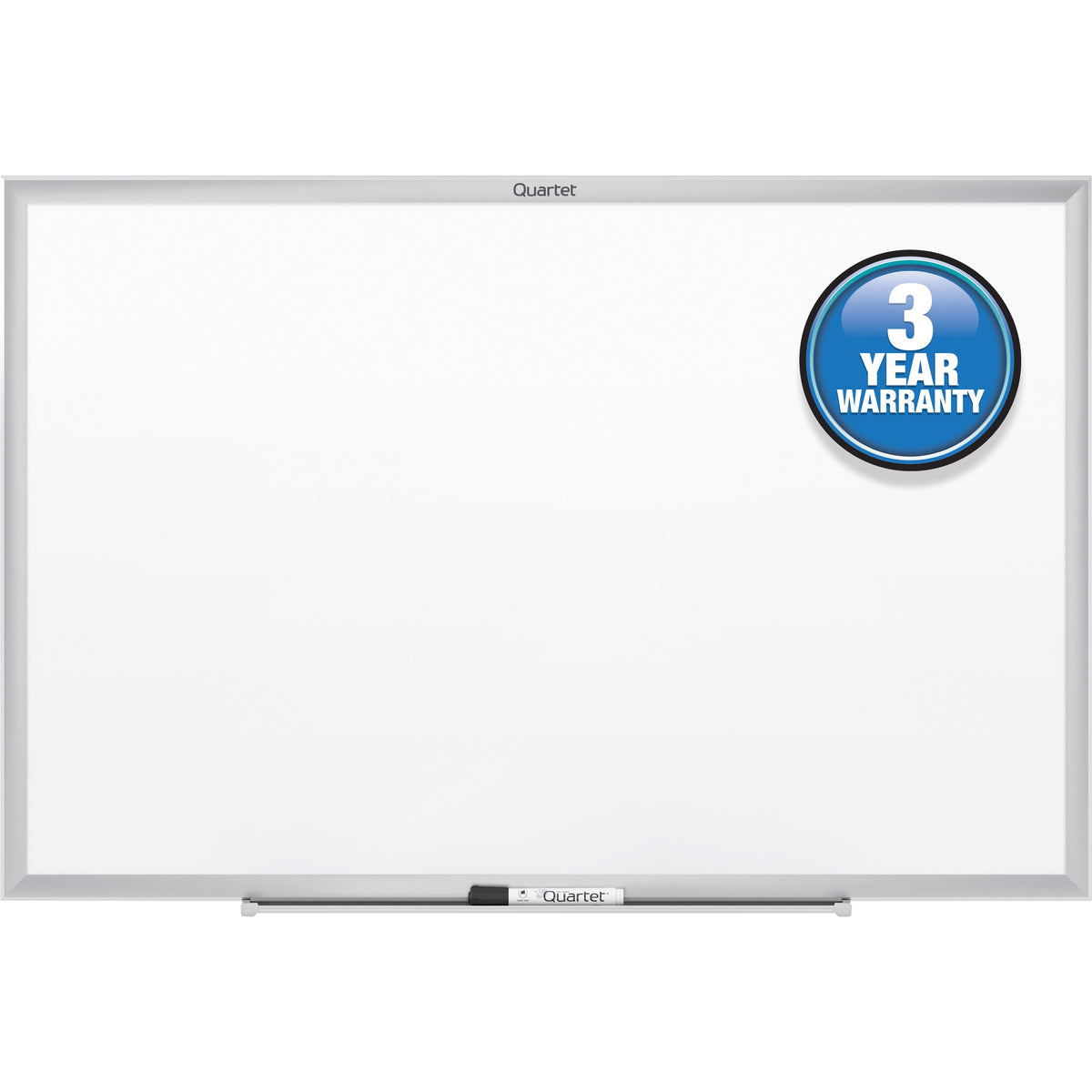 Quartet Classic Whiteboard - 48" (4 ft) Width x 36" (3 ft) Height - White Melamine Surface - Silver Aluminum Frame - Hor