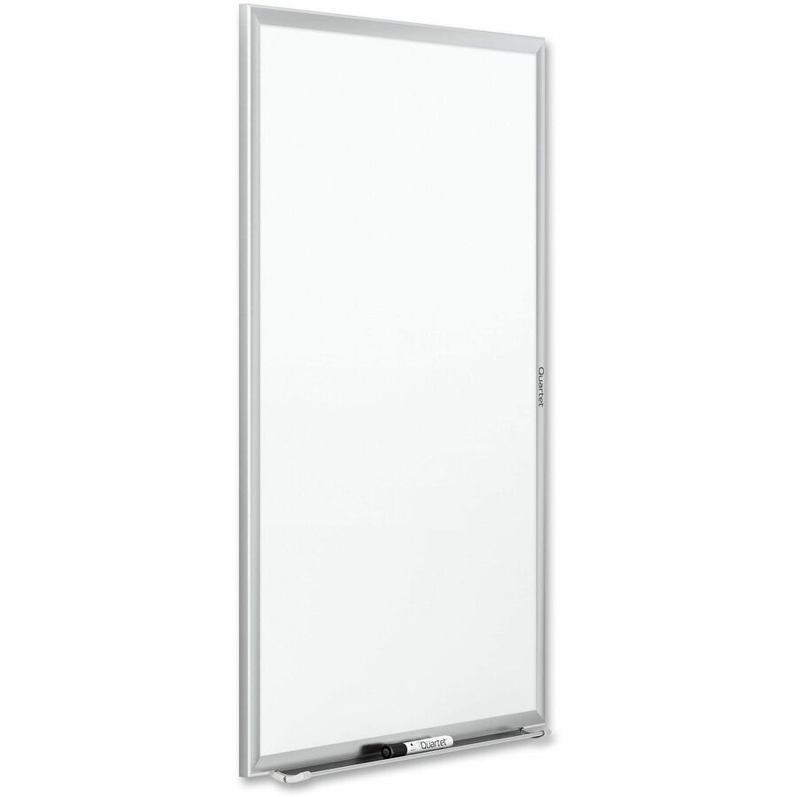 Quartet Classic Whiteboard - 72" (6 ft) Width x 48" (4 ft) Height - White Melamine Surface - Silver Aluminum Frame - Hor